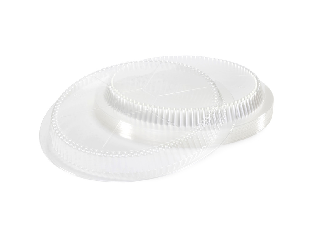 9" Clear Round Dome Plastic Lids (Pack of 25/50/100) - for Takeout, Serving, Freezing